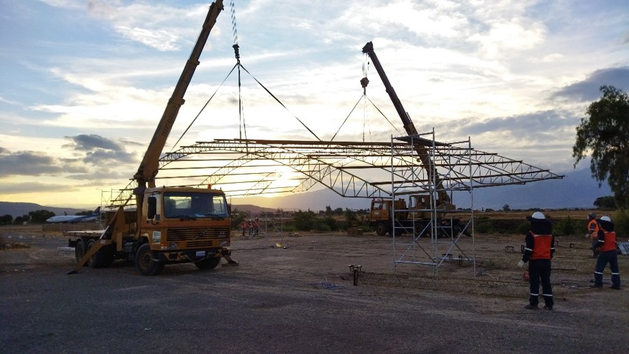 Movimiento de Cubierta Metálica Aeropueto Cochabamba